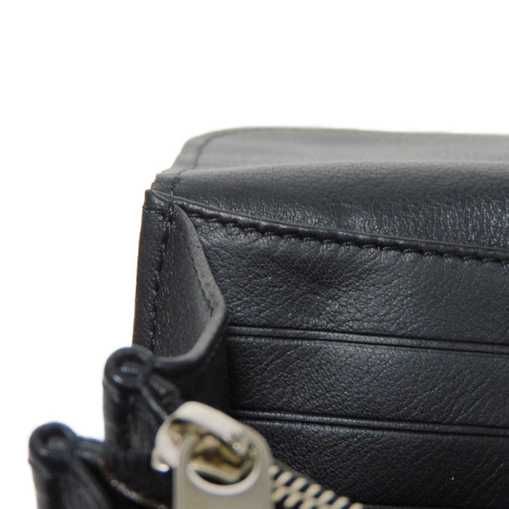 LOUIS VUITTON Long Wallet Purse M58136 Mahina leather (stamped) Noir Old style perforation punching push lock Monogram Mahina Portefeuille Iris unisex(Unisex) Used Authentic