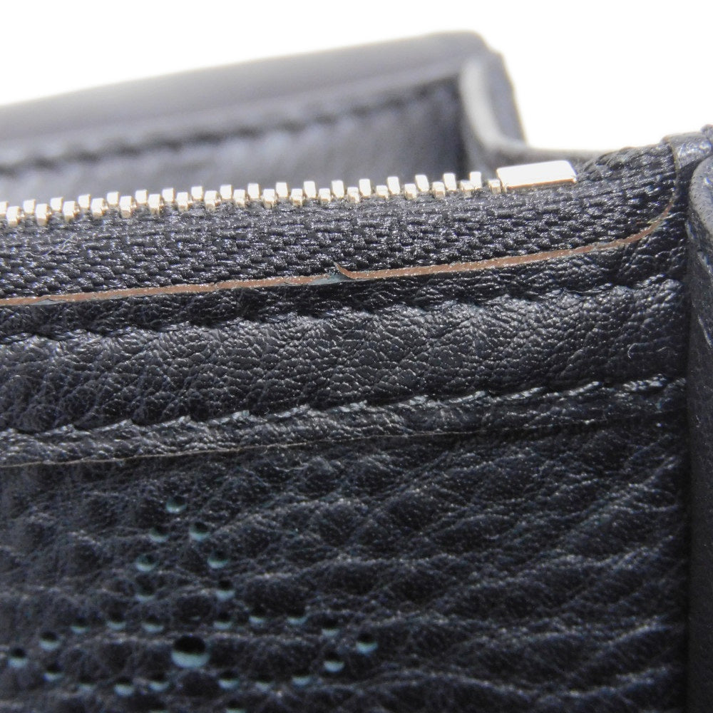 LOUIS VUITTON Long Wallet Purse M58136 Mahina leather (stamped) Noir Old style perforation punching push lock Monogram Mahina Portefeuille Iris unisex(Unisex) Used Authentic