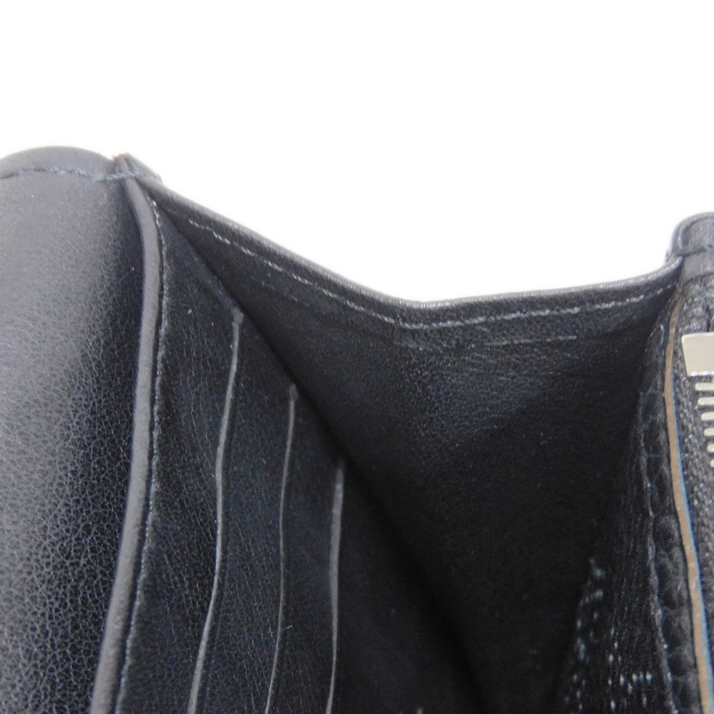 LOUIS VUITTON Long Wallet Purse M58136 Mahina leather (stamped) Noir Old style perforation punching push lock Monogram Mahina Portefeuille Iris unisex(Unisex) Used Authentic