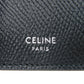 CELINE Coin case 10B683BEL.38SI  Grained calfskin (embossed) black Current Grain Calfskin Card Case Unused New logo Compact zipped card holder unisex(Unisex) Used Authentic