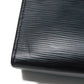 LOUIS VUITTON Clutch bag M81326 Epi leather x grain leather Noir LV logo black business bag RFID IC chip Epi Pochette Voyage MM mens Used Authentic