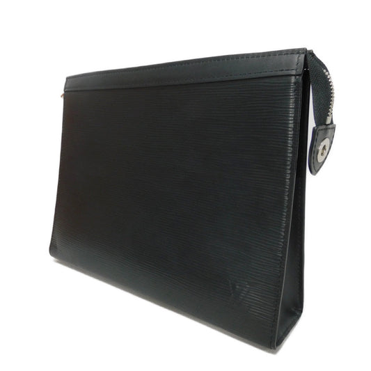 LOUIS VUITTON Clutch bag M81326 Epi leather x grain leather Noir LV logo black business bag RFID IC chip Epi Pochette Voyage MM mens Used Authentic