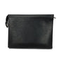 LOUIS VUITTON Clutch bag M81326 Epi leather x grain leather Noir LV logo black business bag RFID IC chip Epi Pochette Voyage MM mens Used Authentic