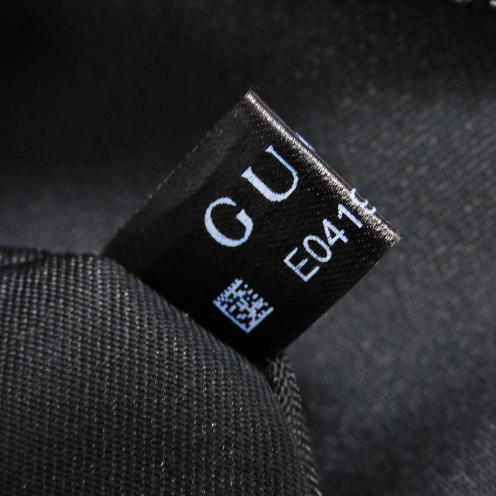 GUCCI Shoulder Bag 449185 G1XHN 8615 Nylon canvas x calf leather black Web stripe grey, good condition logo GG nylon medium messenger bag mens Used Authentic