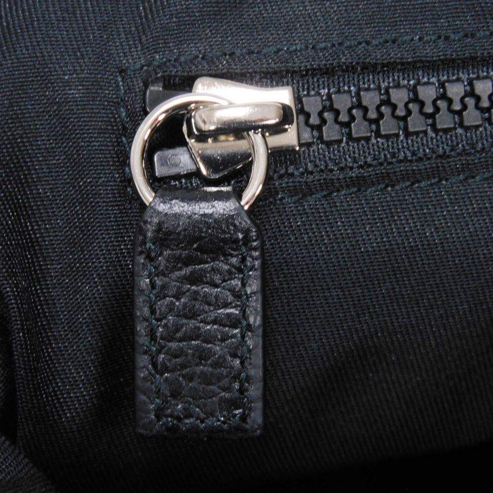 GUCCI Shoulder Bag 449185 G1XHN 8615 Nylon canvas x calf leather black Web stripe grey, good condition logo GG nylon medium messenger bag mens Used Authentic