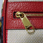 GUCCI Shoulder Bag 517350 Baia de la linen canvas x calf leather Tricolor Baiadera Linen Trio-Colour Crossbody Double G Ophidia mini bag unisex(Unisex) Used Authentic