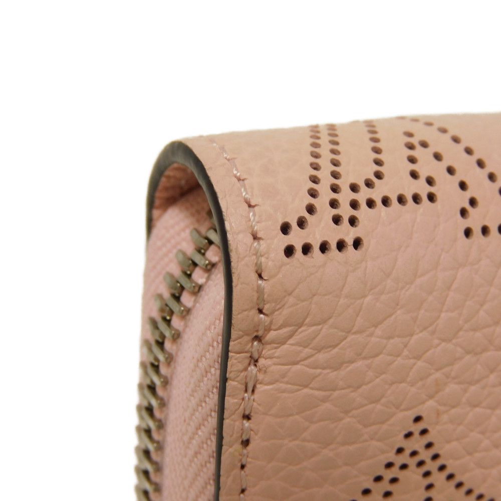 LOUIS VUITTON Long Wallet Purse M82755 Mahina leather (stamped) rose jasmine Current Perforation Pink RFID Monogram Mahina Zippy wallet Women Used Authentic