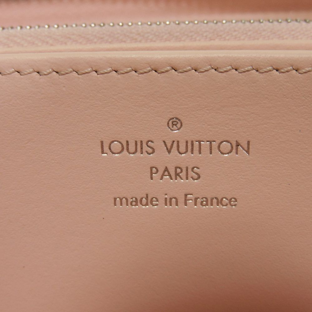 LOUIS VUITTON Long Wallet Purse M82755 Mahina leather (stamped) rose jasmine Current Perforation Pink RFID Monogram Mahina Zippy wallet Women Used Authentic