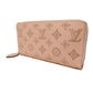 LOUIS VUITTON Long Wallet Purse M82755 Mahina leather (stamped) rose jasmine Current Perforation Pink RFID Monogram Mahina Zippy wallet Women Used Authentic