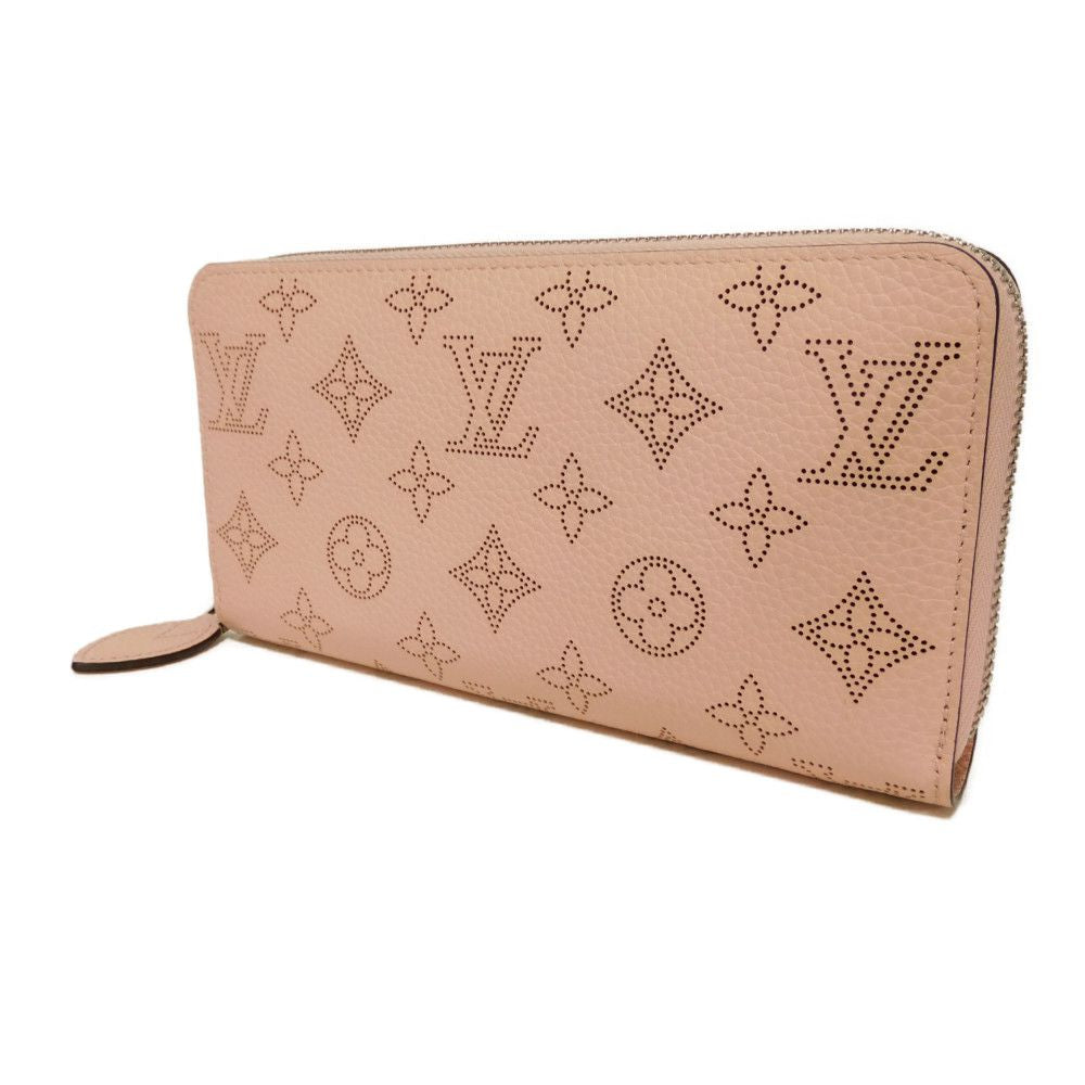 LOUIS VUITTON Long Wallet Purse M82755 Mahina leather (stamped) rose jasmine Current Perforation Pink RFID Monogram Mahina Zippy wallet Women Used Authentic