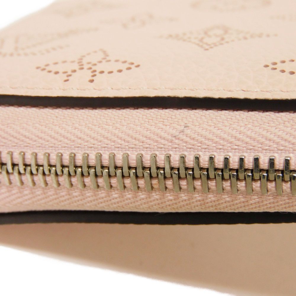 LOUIS VUITTON Long Wallet Purse M82755 Mahina leather (stamped) rose jasmine Current Perforation Pink RFID Monogram Mahina Zippy wallet Women Used Authentic