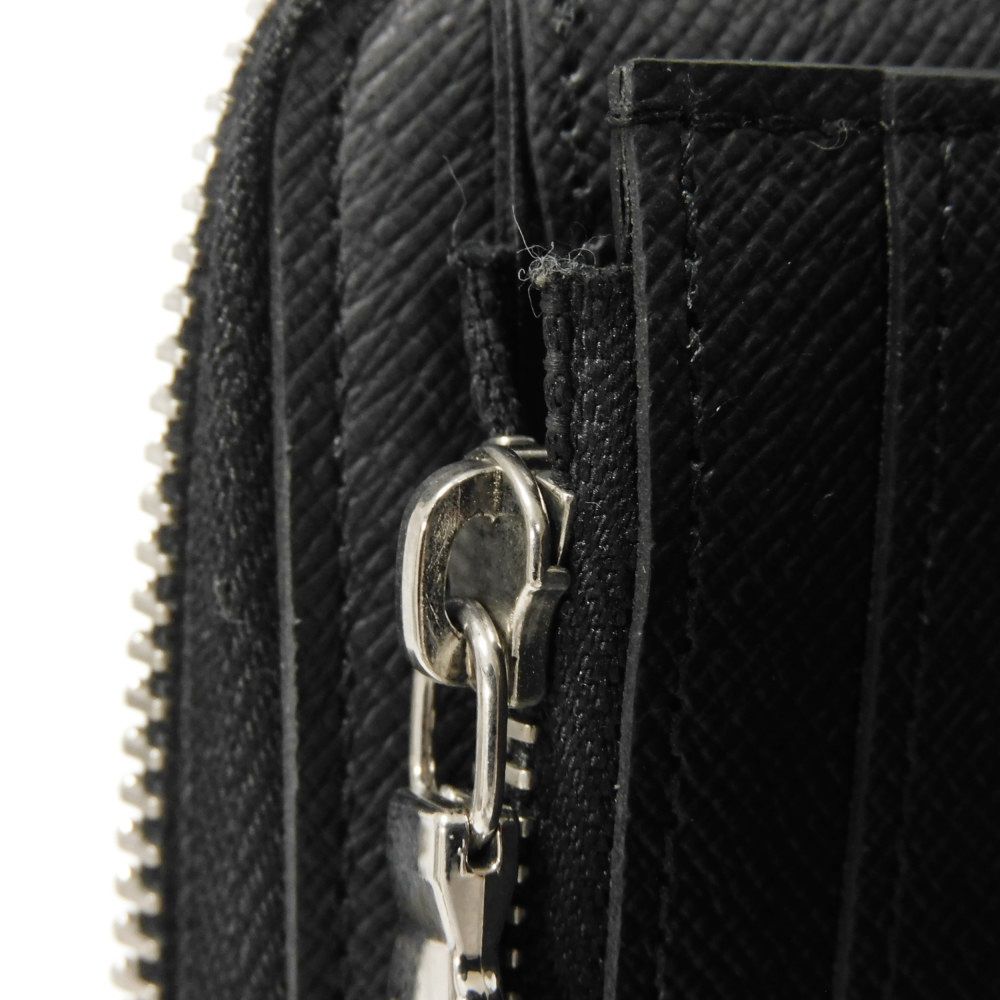 LOUIS VUITTON Long Wallet Purse N63095 Damier Graphite canvas x grained leather Noir New Zip Around RFID Current Damier Graphite Zippy Wallet Vertical mens Used Authentic