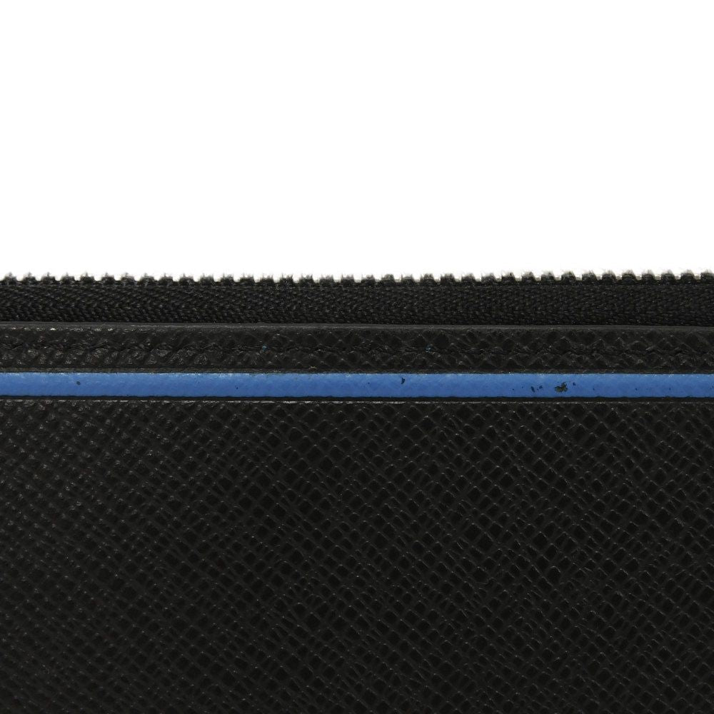 LOUIS VUITTON Long Wallet Purse M30070 Taiga leather (stamped) Noir New Zip Around Black Blue Taiga Zippy Wallet Vertical mens Used Authentic