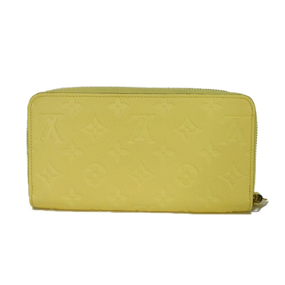 LOUIS VUITTON Long Wallet Purse M82043 Implant leather (monogram embossed) yellow Monogram Unplant Zippy wallet