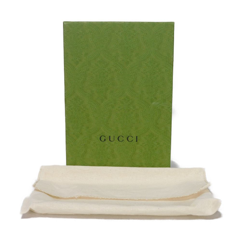 GUCCI Shoulder Bag 621892 UZ3BG 8847 Textured leather white trefoil logo Adidas Chain Wallet