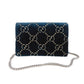 GUCCI Shoulder Bag 476432 9TIBN 4264 Velvet x Patent Leather x Calf Leather blue Tiger Head Crystal Good Condition GG velvet Dionysus Super Mini Bag Women Used Authentic