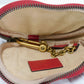 GUCCI Coin case 699517 DTDHT 6433 Calf leather Red Current Chevron Keyring, in good condition GG Marmont Double G heart-shaped coin purse Women Used Authentic