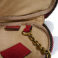 GUCCI Coin case 699517 DTDHT 6433 Calf leather Red Current Chevron Keyring, in good condition GG Marmont Double G heart-shaped coin purse Women Used Authentic