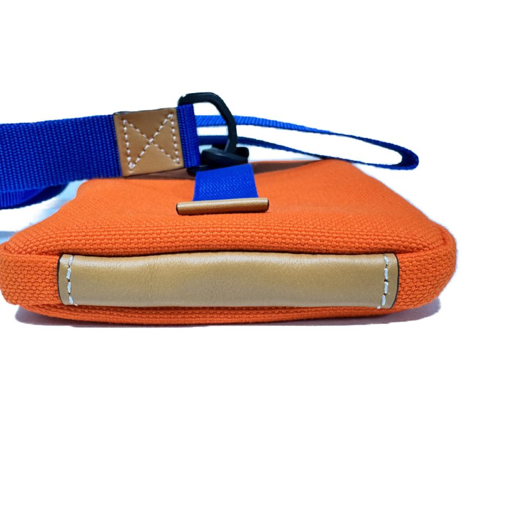 LOEWE Shoulder Bag 101.50.V41 polyester Orange Cotton Neck Strap Pouch Unused logo i Nature Phone Holder mens Used Authentic