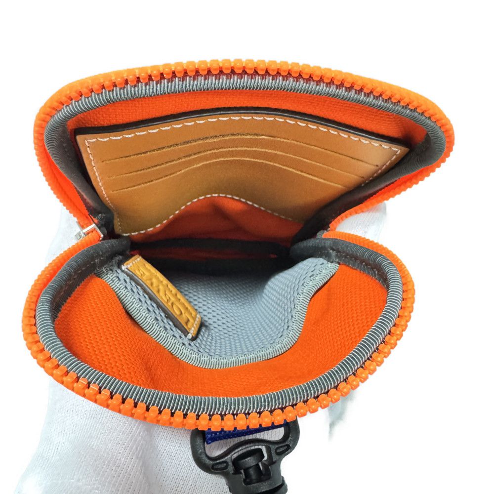 LOEWE Shoulder Bag 101.50.V41 polyester Orange Cotton Neck Strap Pouch Unused logo i Nature Phone Holder mens Used Authentic