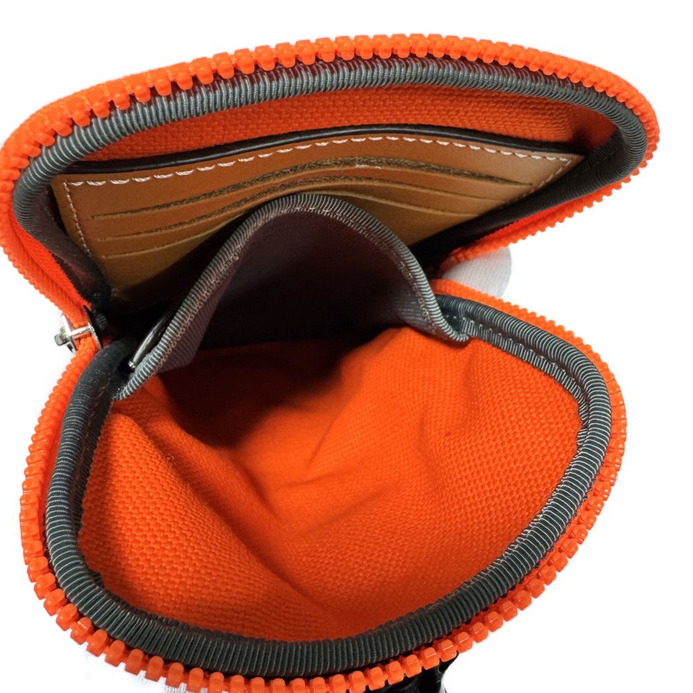 LOEWE Shoulder Bag 101.50.V41 polyester Orange Cotton Neck Strap Pouch Unused logo i Nature Phone Holder mens Used Authentic