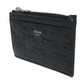CELINE Coin case 10F993FQD.38SI Calfskin black Current Card Case unused New logo Triomphe embossed zip card holder mens Used Authentic