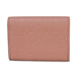 LOUIS VUITTON Bifold Wallet M81520 Implant leather (monogram embossed) Rose poodle New Pastel Pink RFID IC Chip Monogram Unplant Portomone Rosary Women Used Authentic