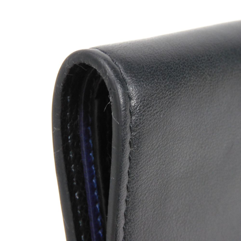 FENDI Bifold Wallet 7M0169 AC9I F0X93 leather black Eye Motif Multicolor logo Bag Bugs Bifold Wallet mens Used Authentic