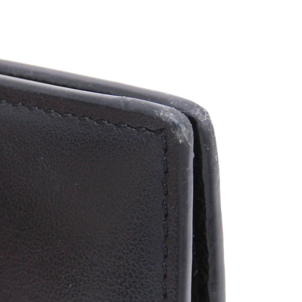 FENDI Bifold Wallet 7M0169 AC9I F0X93 leather black Eye Motif Multicolor logo Bag Bugs Bifold Wallet mens Used Authentic