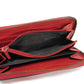 GUCCI Long Wallet Purse 496317 0GDAT 6461 Texture leather (embossed) Red x yellow x green x black Web Sherry Red Zip Around Vintage logo print Zip around wallet unisex(Unisex) Used Authentic