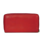 GUCCI Long Wallet Purse 496317 0GDAT 6461 Texture leather (embossed) Red x yellow x green x black Web Sherry Red Zip Around Vintage logo print Zip around wallet unisex(Unisex) Used Authentic