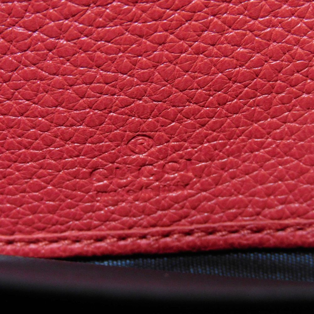 GUCCI Long Wallet Purse 496317 0GDAT 6461 Texture leather (embossed) Red x yellow x green x black Web Sherry Red Zip Around Vintage logo print Zip around wallet unisex(Unisex) Used Authentic