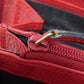 GUCCI Long Wallet Purse 496317 0GDAT 6461 Texture leather (embossed) Red x yellow x green x black Web Sherry Red Zip Around Vintage logo print Zip around wallet unisex(Unisex) Used Authentic