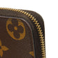 LOUIS VUITTON Coin case M60067 Monogram canvas x grain leather Marron Monogram Zip around purse