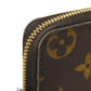 LOUIS VUITTON Coin case M60067 Monogram canvas x grain leather Marron Monogram Zip around purse