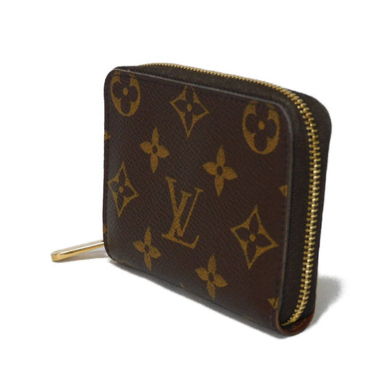 LOUIS VUITTON Coin case M60067 Monogram canvas x grain leather Marron Monogram Zip around purse