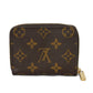 LOUIS VUITTON Coin case M60067 Monogram canvas x grain leather Marron Monogram Zip around purse