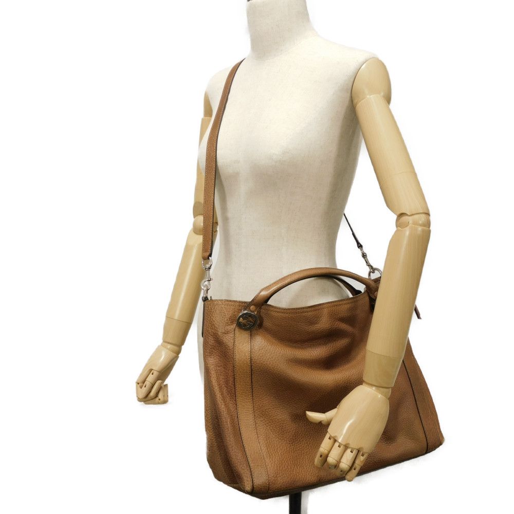 GUCCI Handbag 323675 Calf leather Brown Interlocking G Miss GG Top Handle