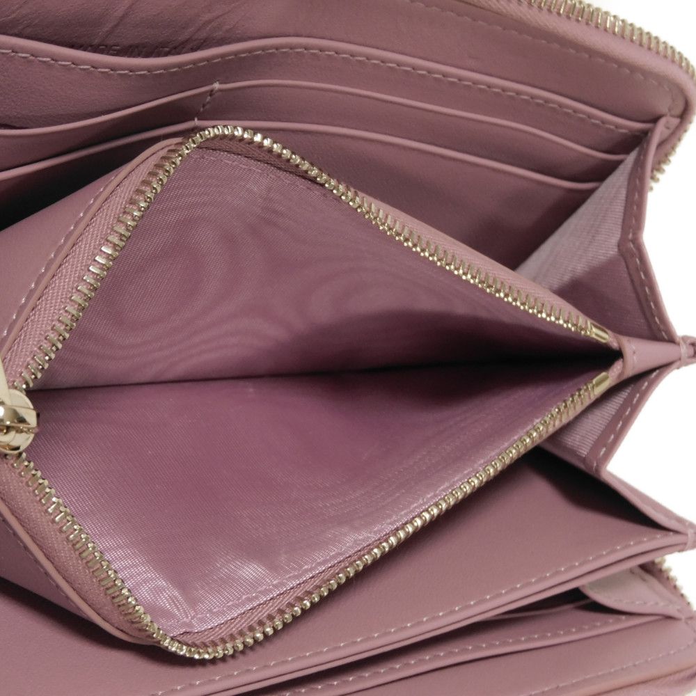 Dior Long Wallet Purse S0007ONMJ_M64P Lambskin (canage embossing) lavender Canage Lady Dior Voyageur Wallet