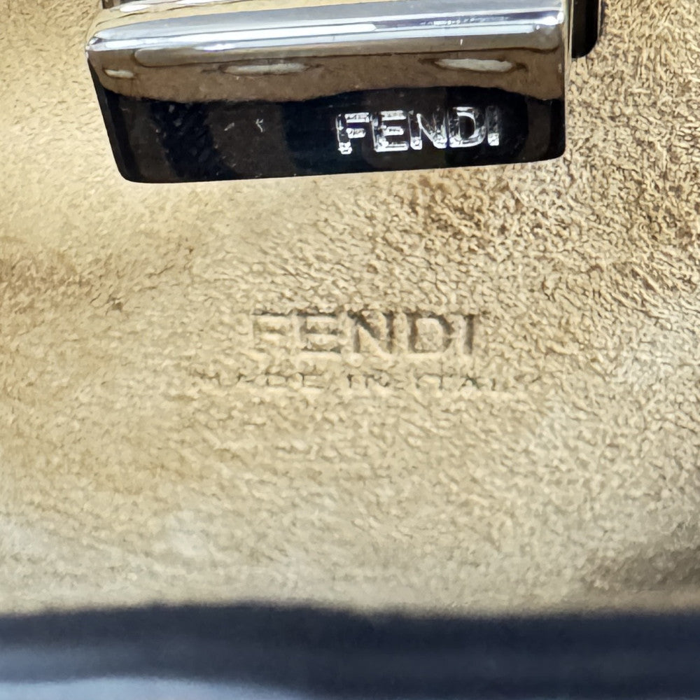 FENDI Handbag 7AS106 suede Brown Snake 2WAY Shoulder Bag in good condition Celeria Peekaboo i see you micro unisex(Unisex) Used Authentic