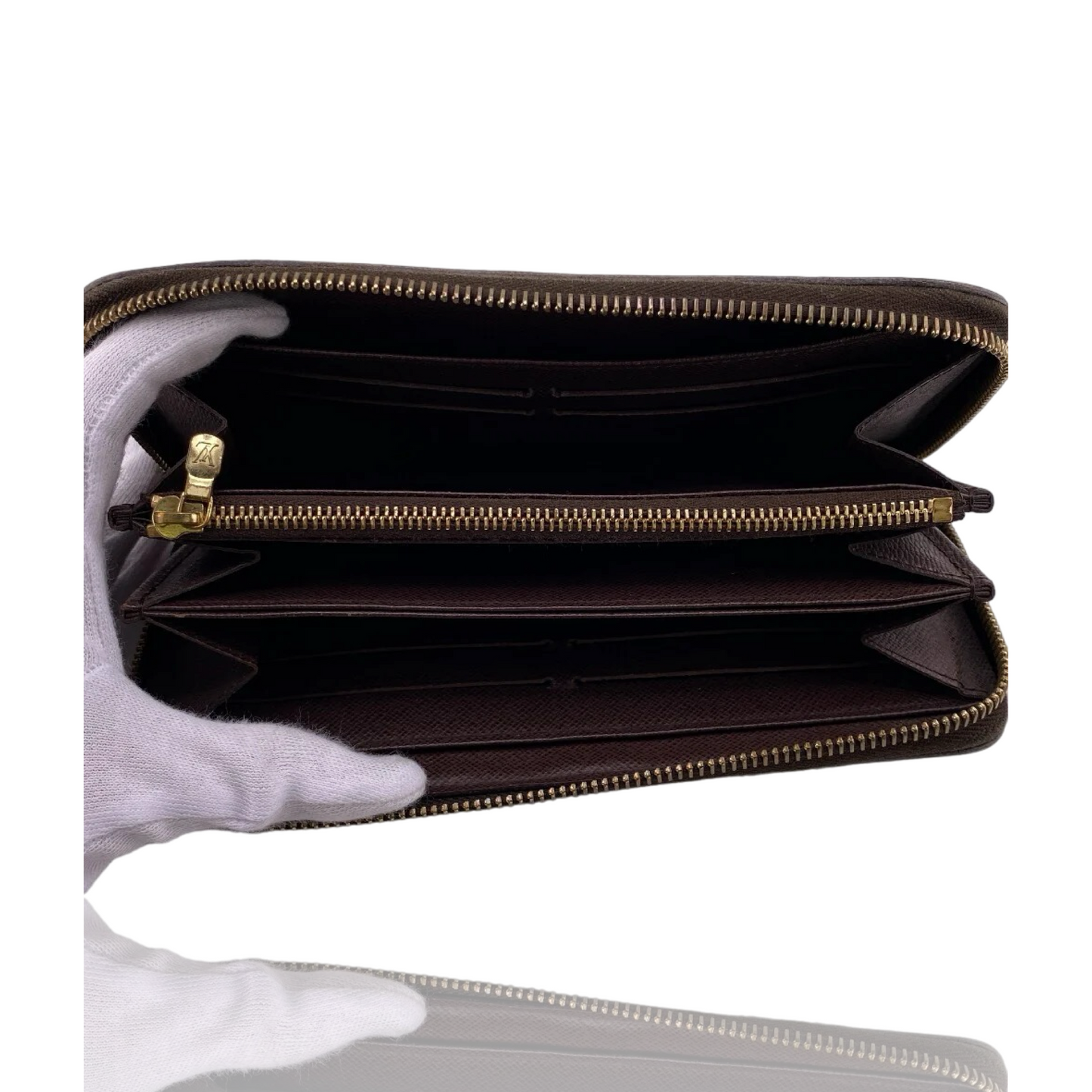 LOUIS VUITTON ZIPPY DAMIER EBENE LONG WALLET