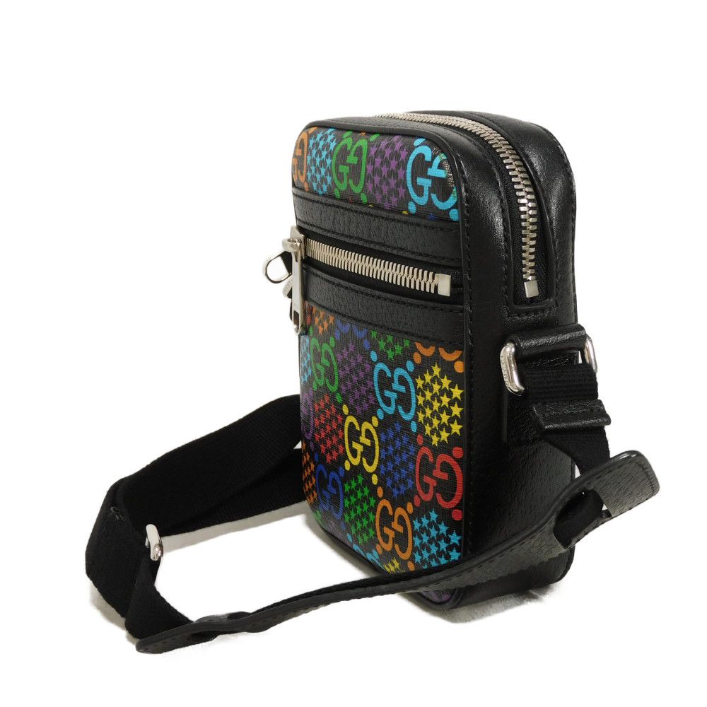 GUCCI Shoulder Bag 598103 H20AN 1058 GG psychedelic canvas x calf leather (embossed) multicolor GG psychedelic Mini messenger bag