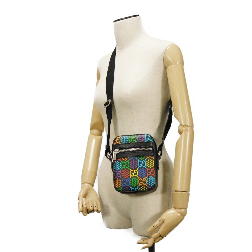 GUCCI Shoulder Bag 598103 H20AN 1058 GG psychedelic canvas x calf leather (embossed) multicolor GG psychedelic Mini messenger bag