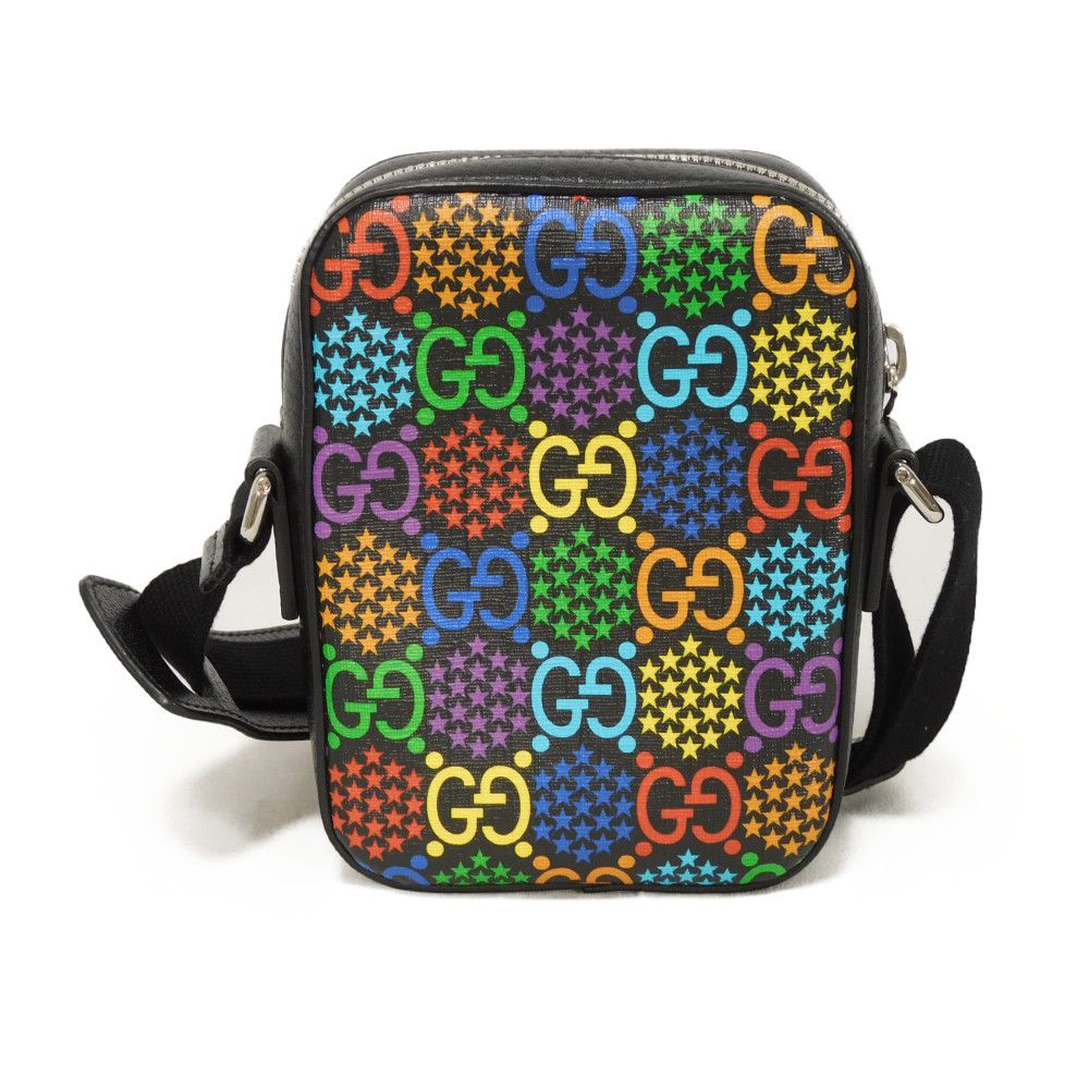 GUCCI Shoulder Bag 598103 H20AN 1058 GG psychedelic canvas x calf leather (embossed) multicolor GG psychedelic Mini messenger bag