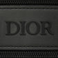 Dior business bag Nylon Navy novelty logo embossed double zip pouch