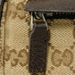 GUCCI Sling bag 28566 GG nylon canvas x calf leather beige Logo embossing GG canvas waist bag