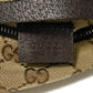 GUCCI Sling bag 28566 GG nylon canvas x calf leather beige Logo embossing GG canvas waist bag