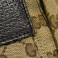 GUCCI Sling bag 28566 GG nylon canvas x calf leather beige Logo embossing GG canvas waist bag