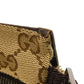 GUCCI Sling bag 28566 GG nylon canvas x calf leather beige Logo embossing GG canvas waist bag