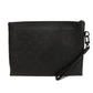 LOUIS VUITTON Clutch bag M81570 Shadow leather (monogram embossing) Noir Current LV logo black strap RFID Monogram shadow pochette to go mens Used Authentic